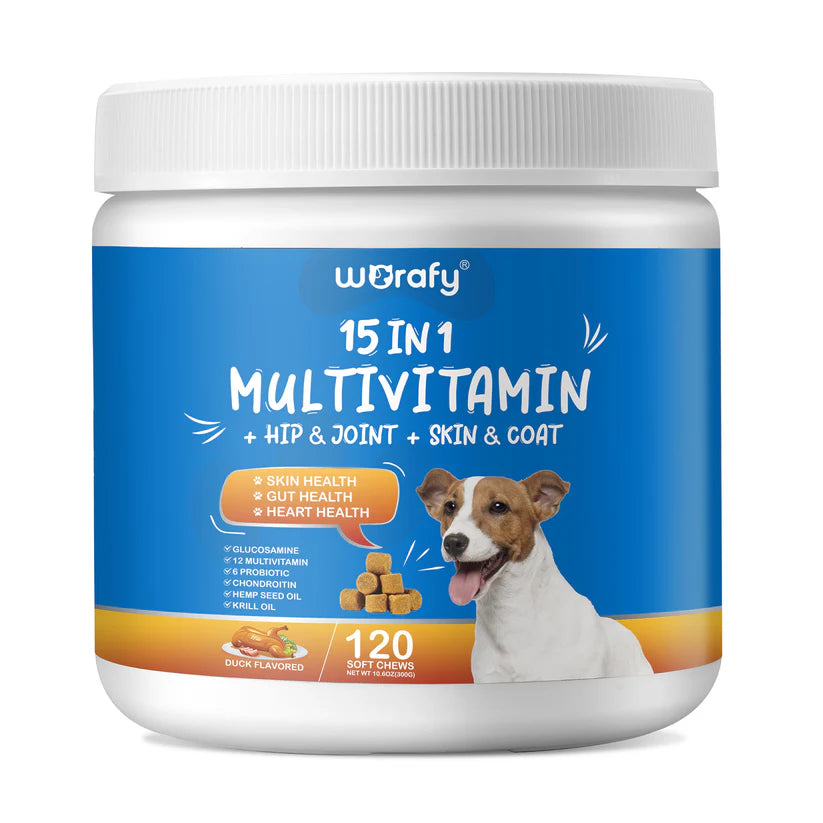 15-In-1 Multivitamin for Dogs - Hip & Joint, Skin & Coat