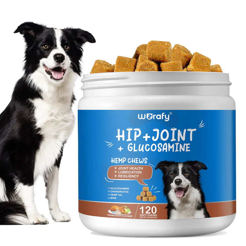 Worafy Hip + Joint + Glucosamine Hemp Chews For Dogs