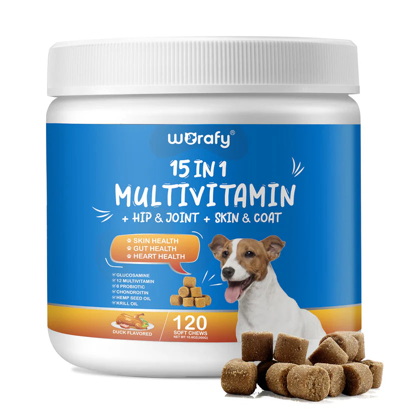 15-In-1 Multivitamin for Dogs - Hip & Joint, Skin & Coat