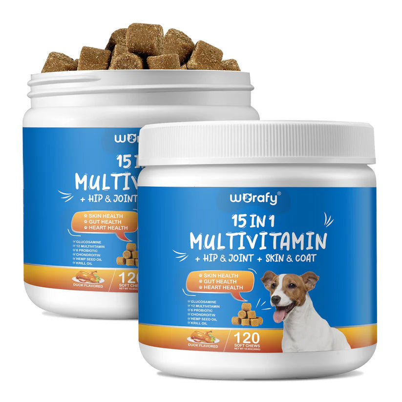 15-In-1 Multivitamin for Dogs - Hip & Joint, Skin & Coat