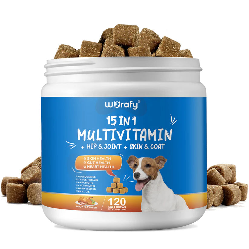 15-In-1 Multivitamin for Dogs - Hip & Joint, Skin & Coat
