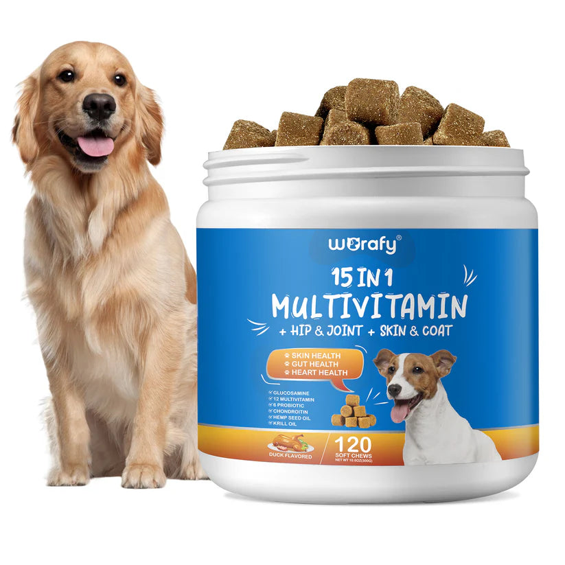 15-In-1 Multivitamin for Dogs - Hip & Joint, Skin & Coat